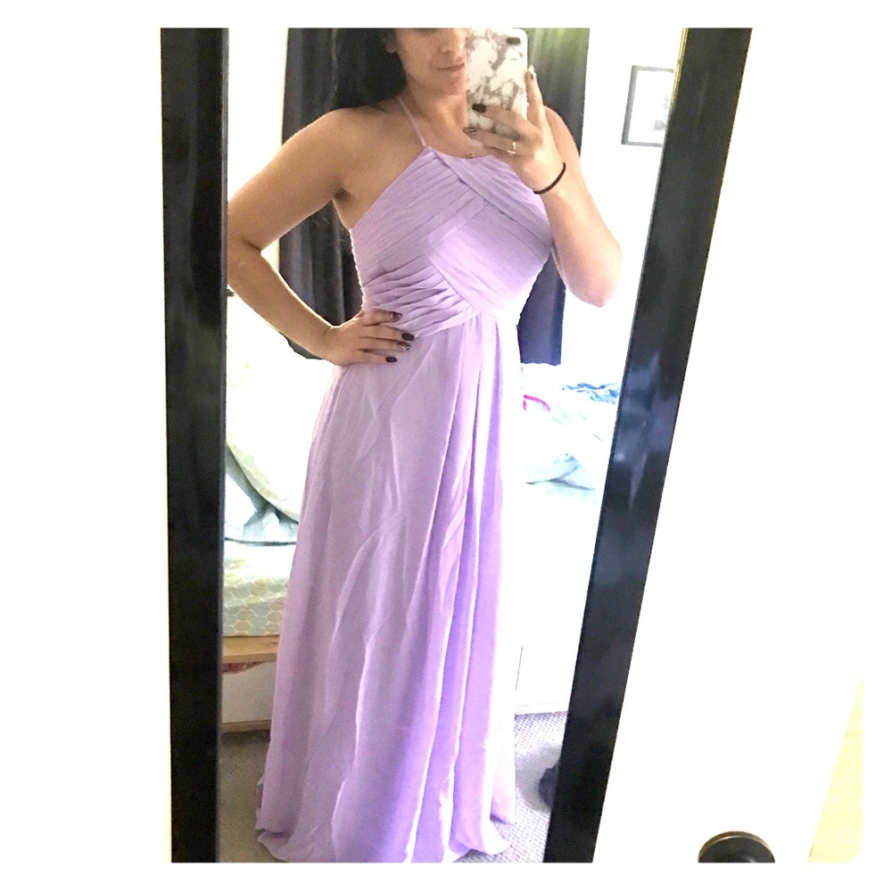 Lilac, floor length dress