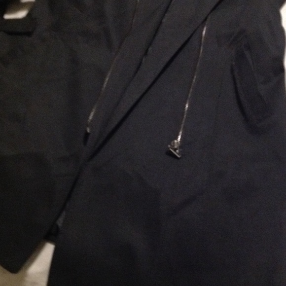 NWT Rampage classy above  knee jacket . Fabric/faux shiny leather.S,M - Picture 6 of 8