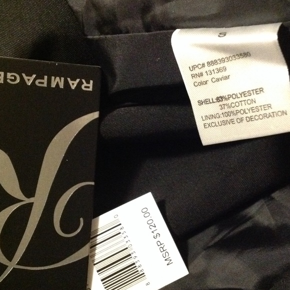 NWT Rampage classy above  knee jacket . Fabric/faux shiny leather.S,M - Picture 8 of 8