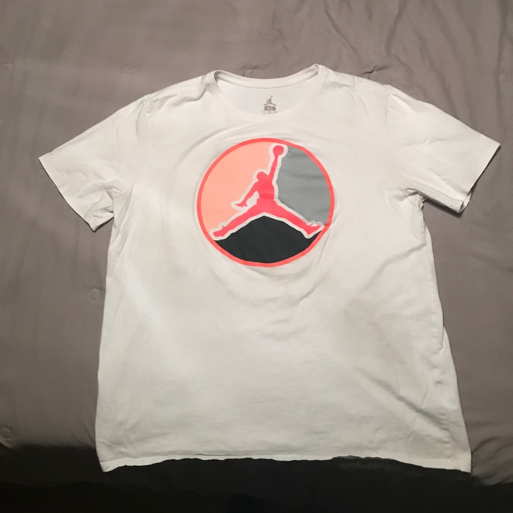 White/Orange Jordan Jumpman T-shirt