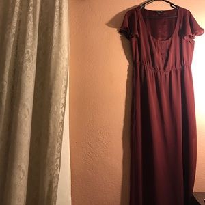 Forever 21 Burgundy Maxi Dress