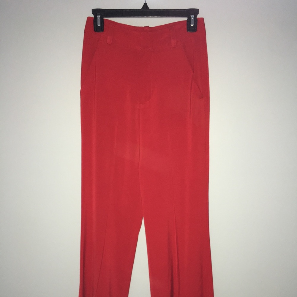 Alice & Olive red high-waisted trousers