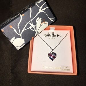 Sterling silver heart pendant necklace