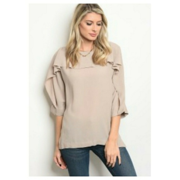 Taupe Top - Picture 3 of 6