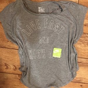 Nike athletic cut workout tee large