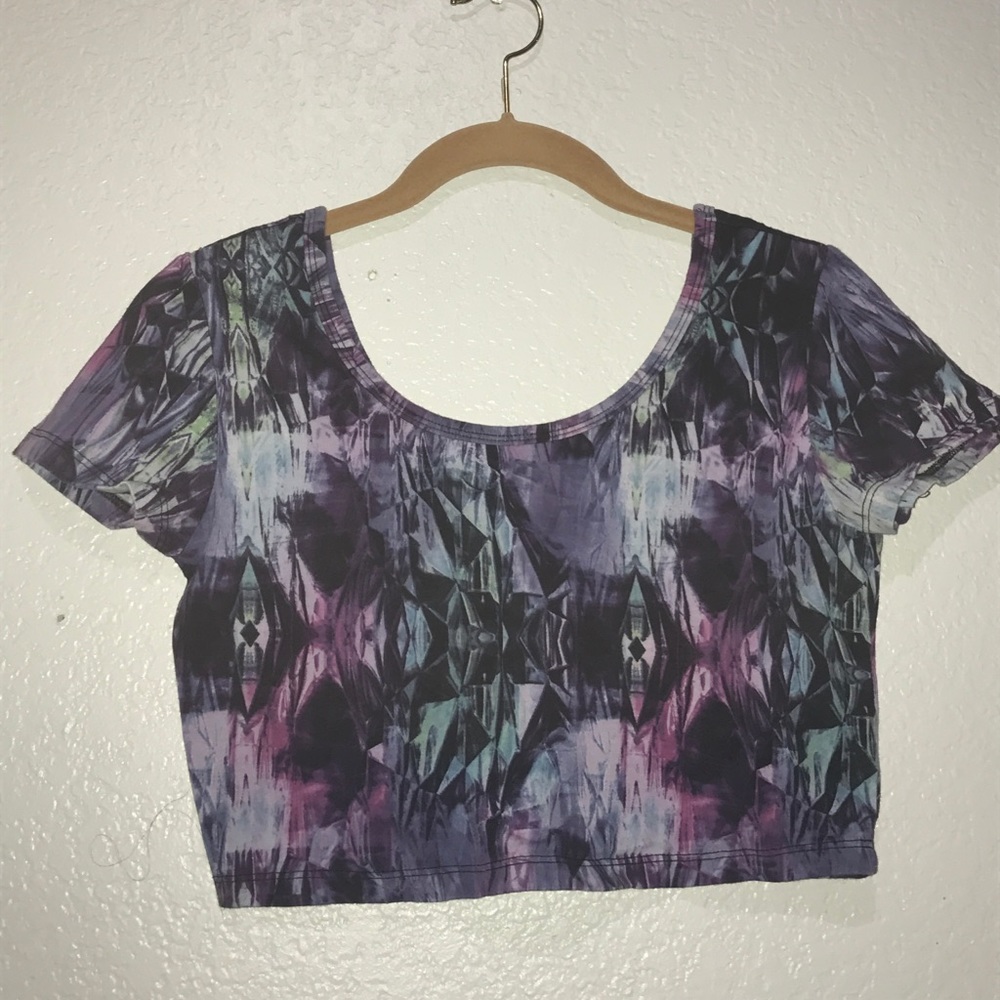 Purple crystal crop top