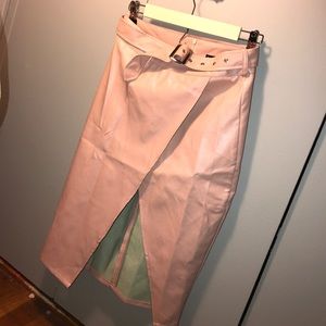 BOOHOO PINK SPLIT SKIRT