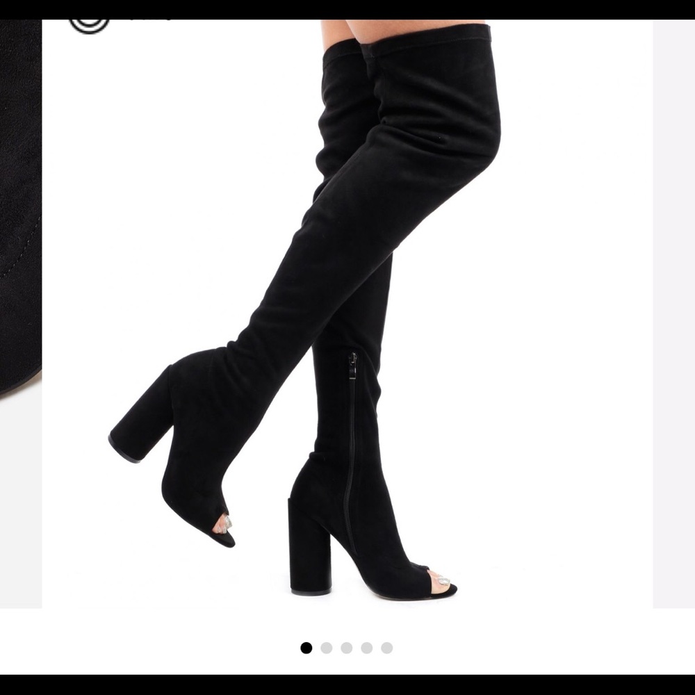 Peep toe Thigh High boots