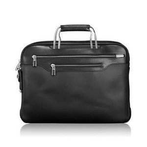 Tumi slim leather portfolio.