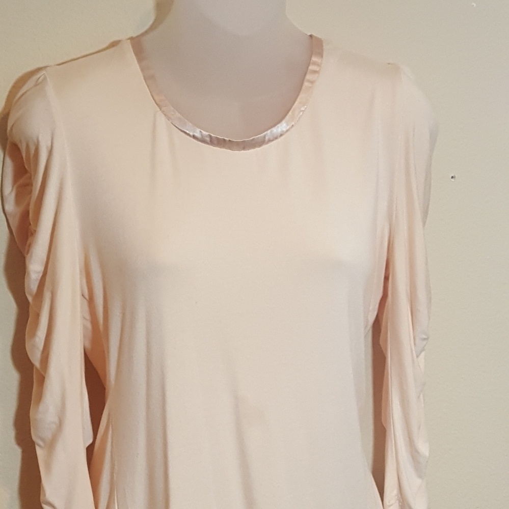 Mikarose Peach rouched blouse