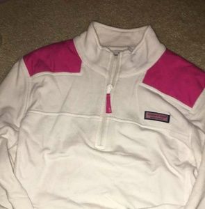 Vineyard Vines pullover pink and white