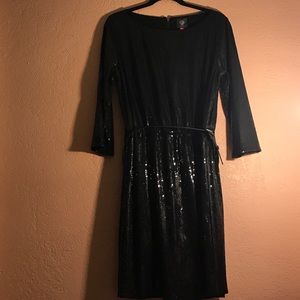Vince Camuto black sparkly Knee length dress