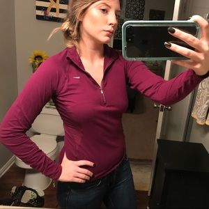 Purplish Maroon Nike Fit Dry Sweater