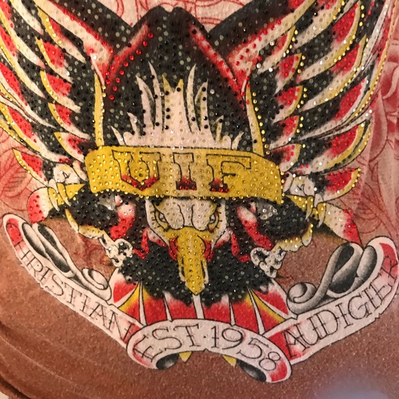 Ed hardy Classic Rhinestone  Tee shirt Size Small - Picture 2 of 4