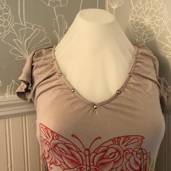 Ed hardy Classic Rhinestone  Tee shirt Size Small - Picture 3 of 4