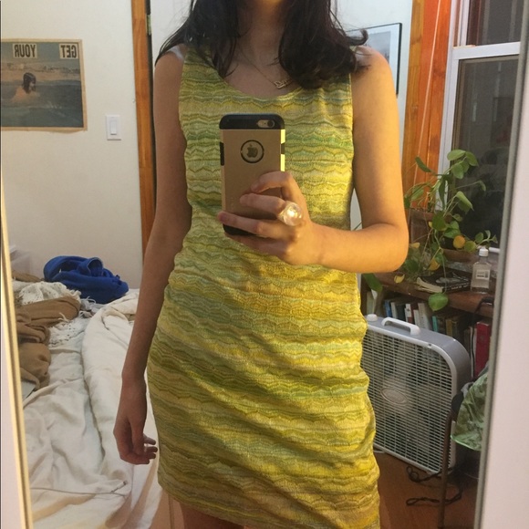 Green and yellow missoni ‘70s style glam dress - Picture 2 of 3