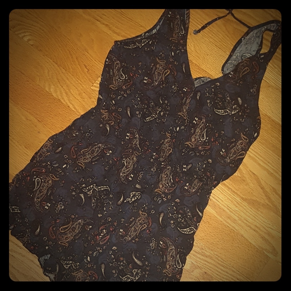 American Eagle navy paisley romper XS S