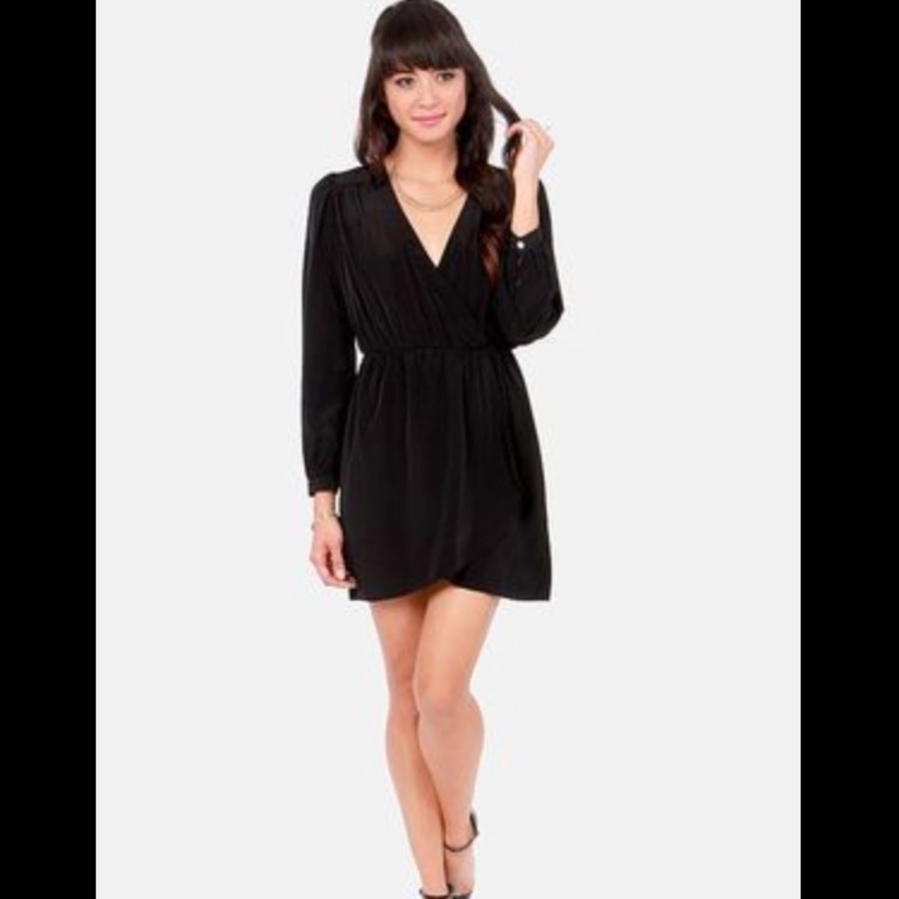 Bar III black wrap dress