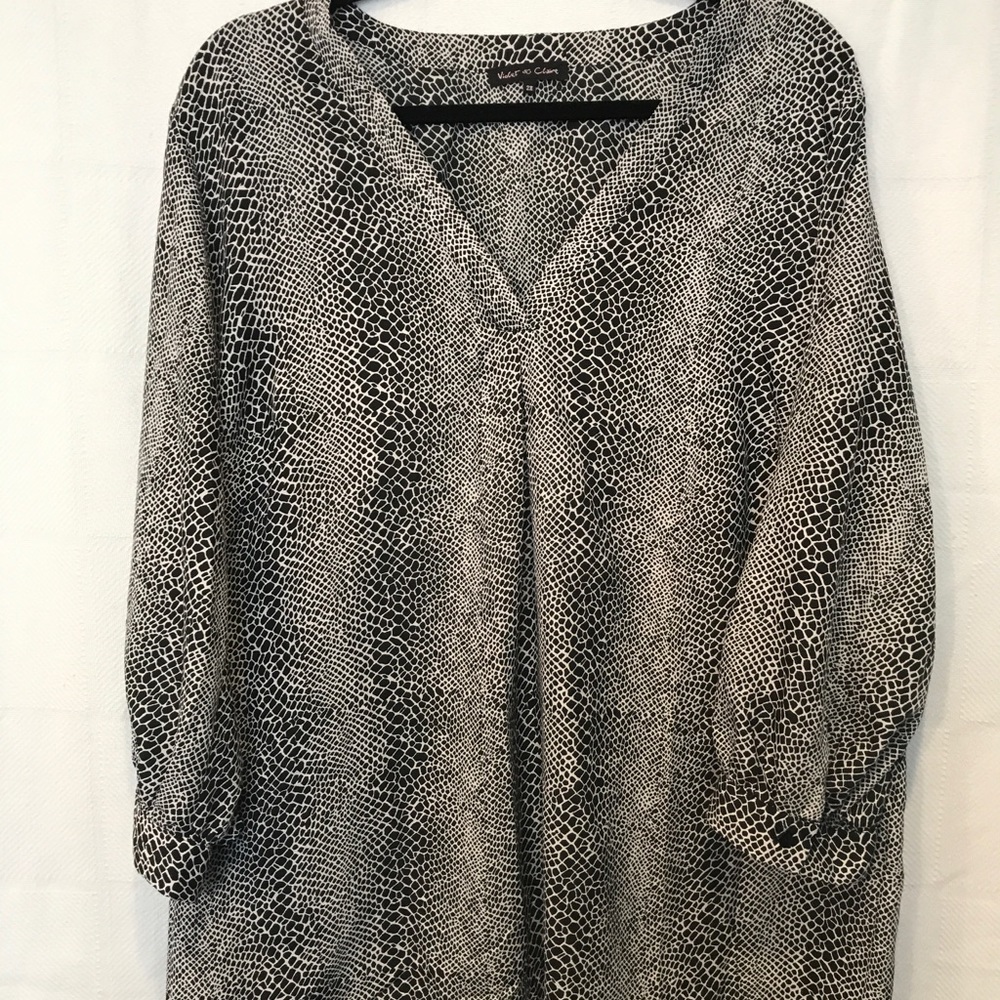 Snake print silky blouse