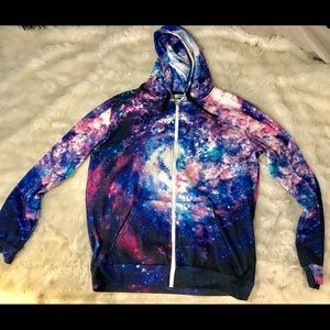 Galaxy zip up hoodie