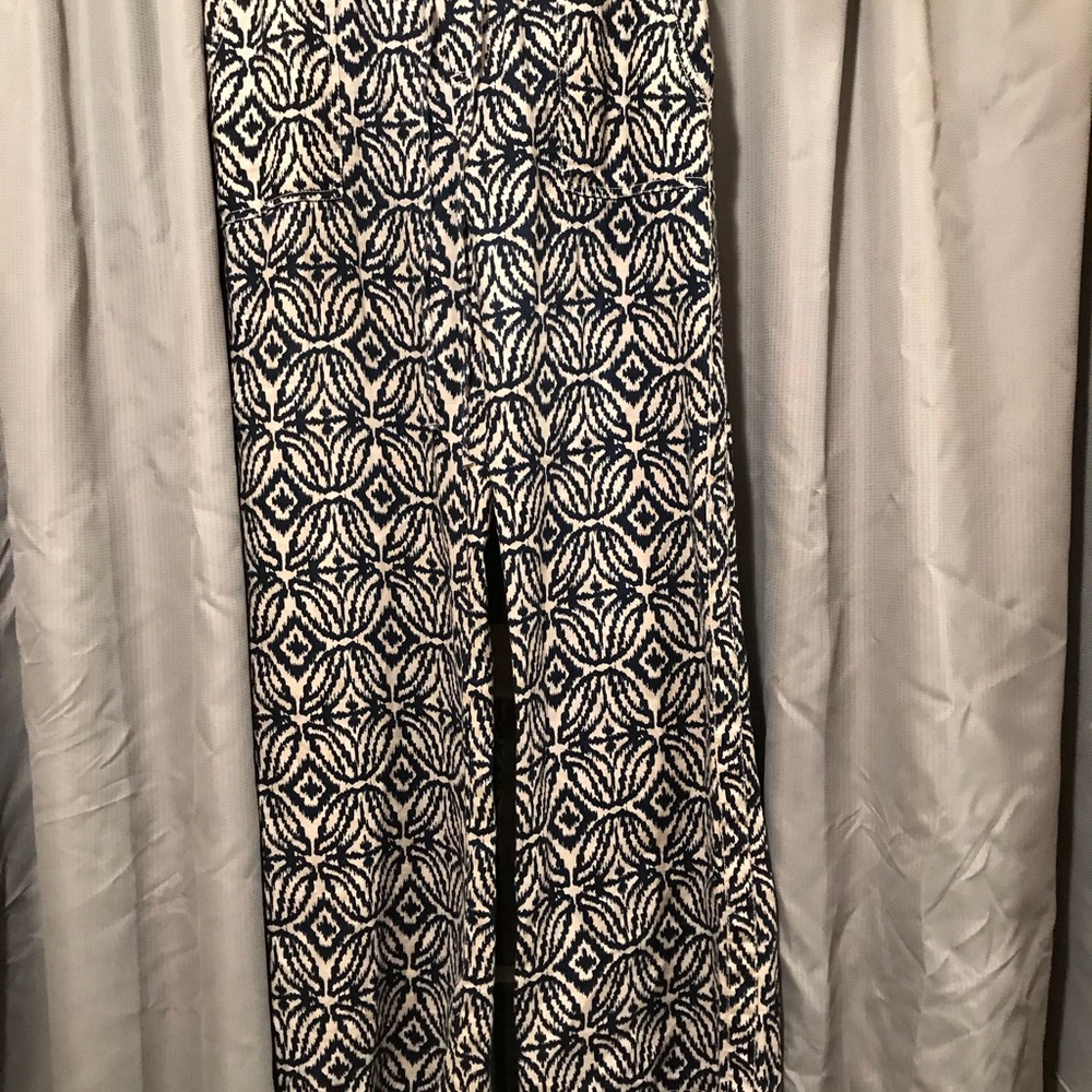 INC blue and white pants