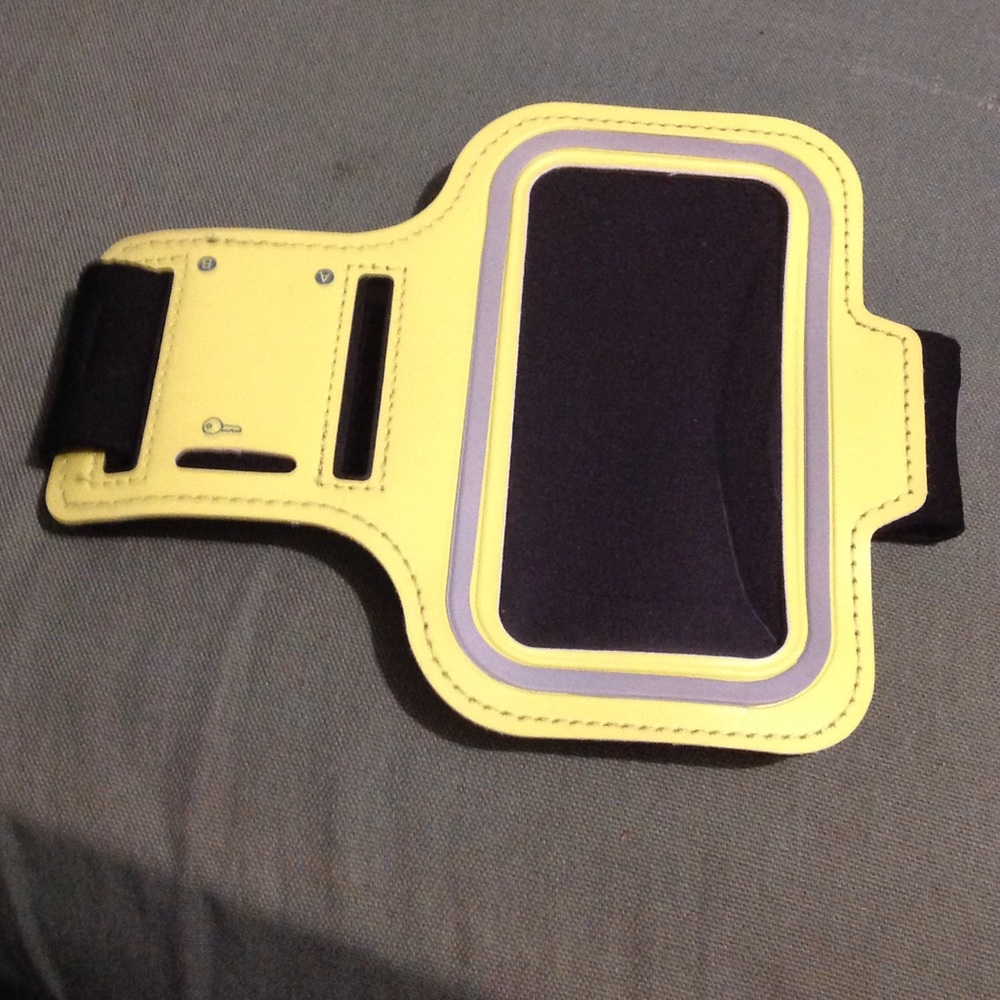 Yellow iPod armband workout case