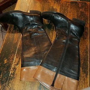 Wide calf riding boot