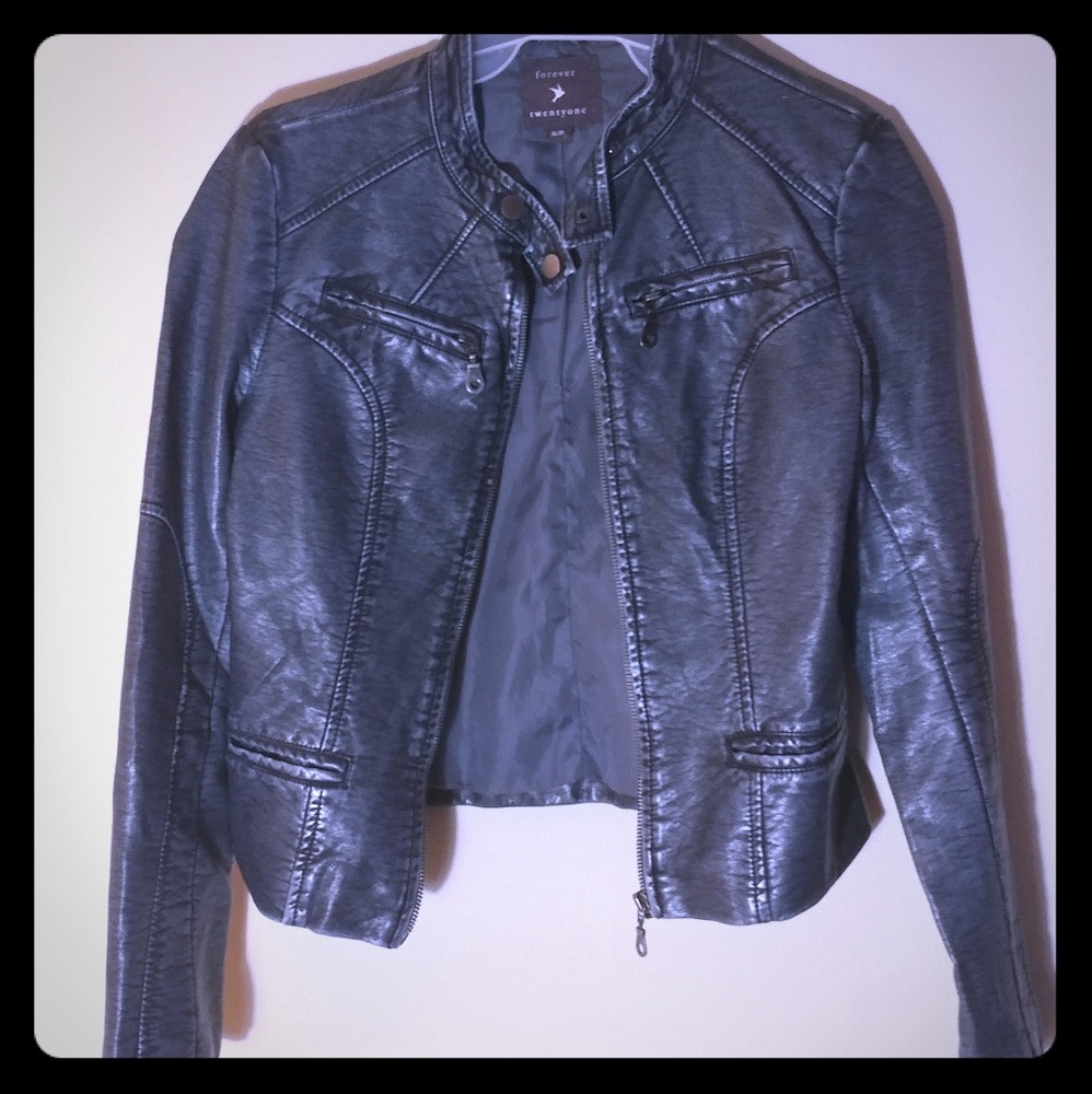 Forever 21 Faux Leather Biker Jacket