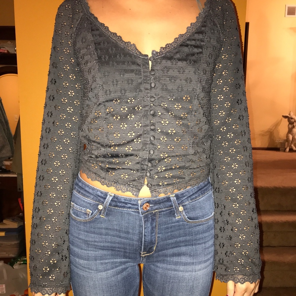 Eyelet crop top