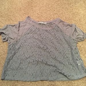 Gray lace shirt