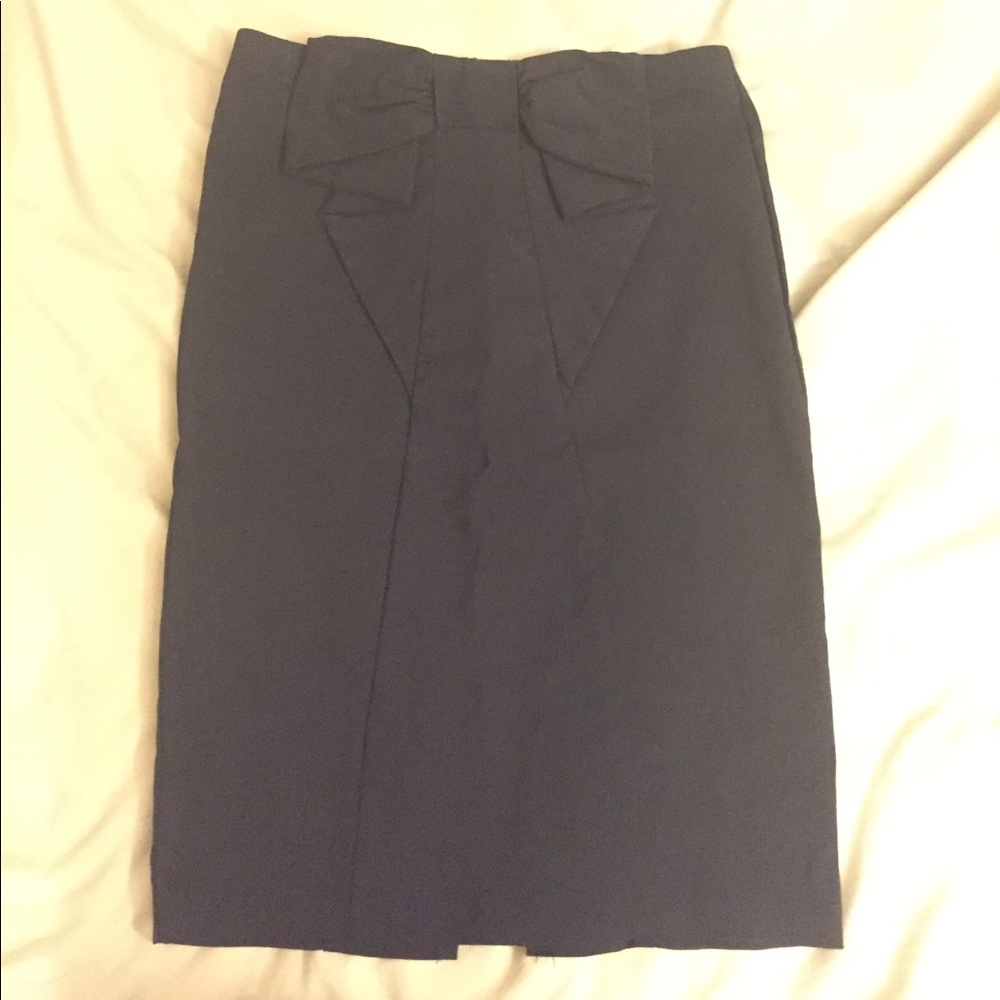 Bow front pencil skirt