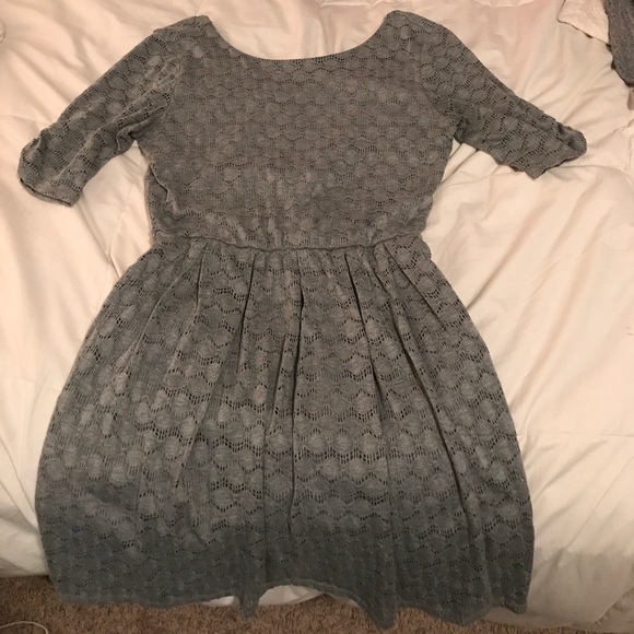 1/4 length sleeve grey dress - Picture 1 of 1