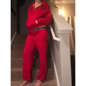 VS PINK Red Sweatsuit!