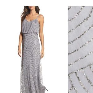 Floor length Adrianna Papell beaded chiffon gown