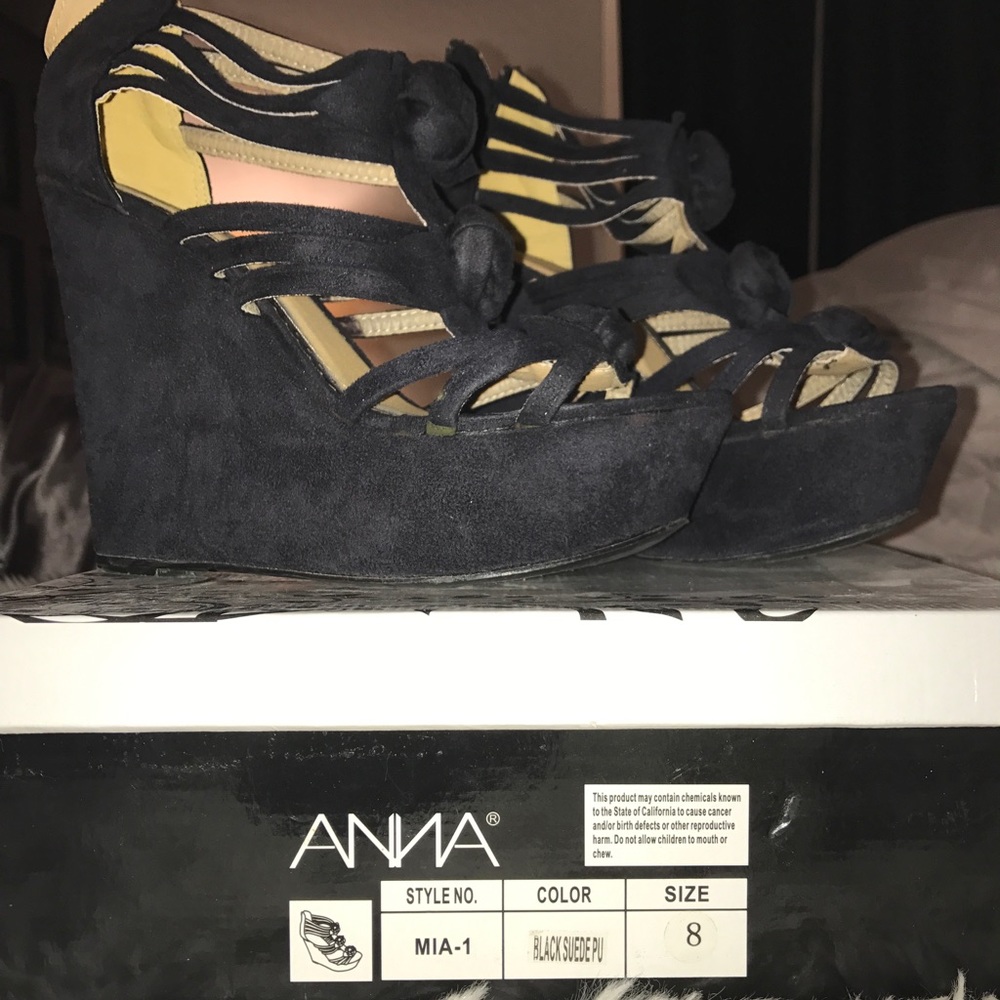 Suede wedges