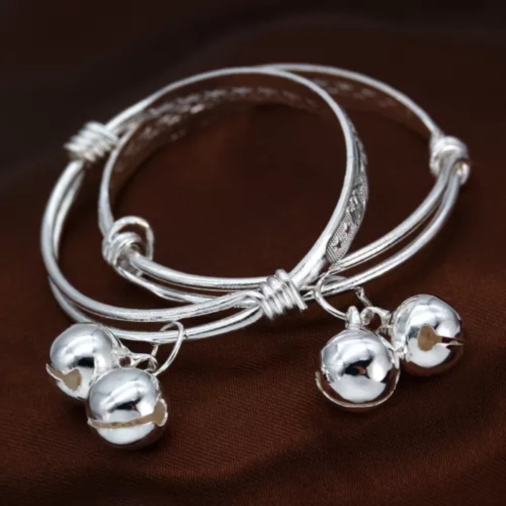 3types of toddler/Baby925 sterling Silver Bangles