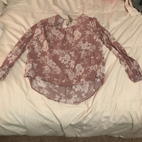 Floral tie back blouse - Picture 1 of 2