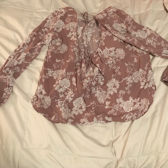 Floral tie back blouse - Picture 2 of 2