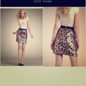 Kate Spade Leopard Sequin skirt