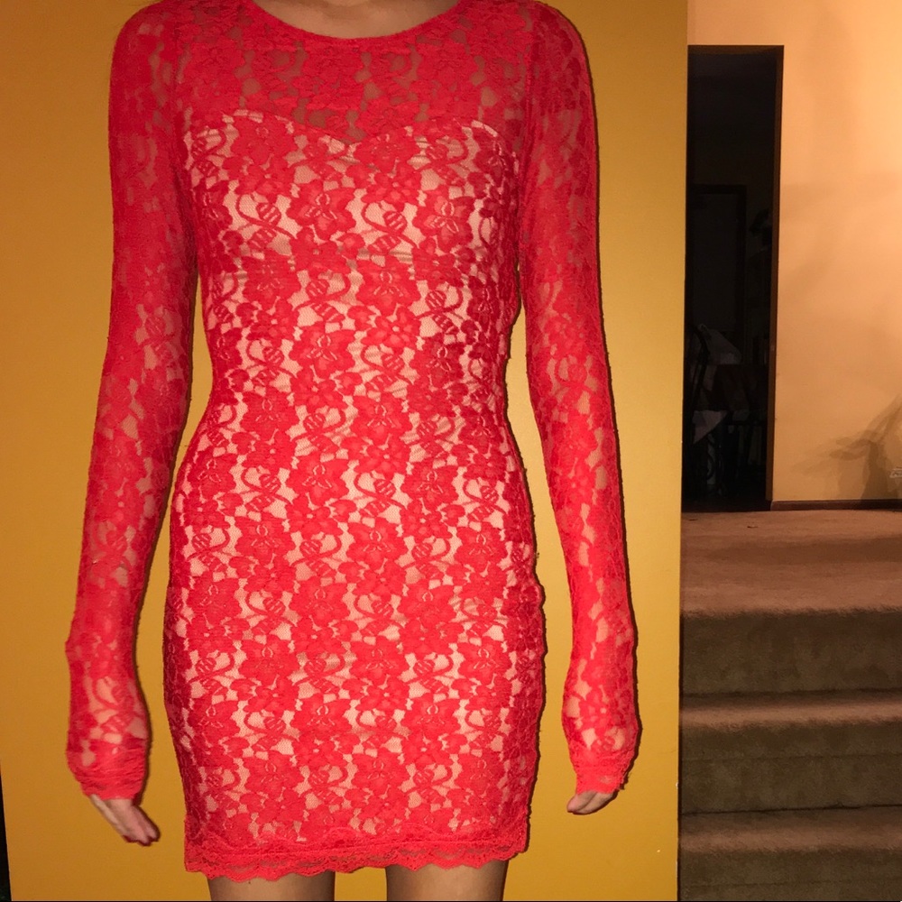 Long sleeve mini dress
