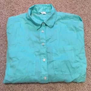 Turquoise button up from Aéropostale, worn once!