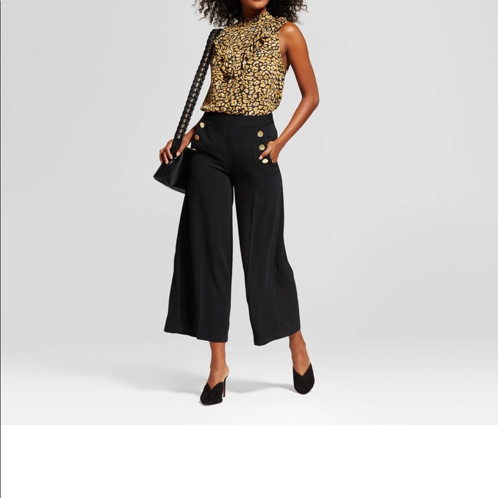 Women's Cropped Sailor Pants - Who What Wear Black