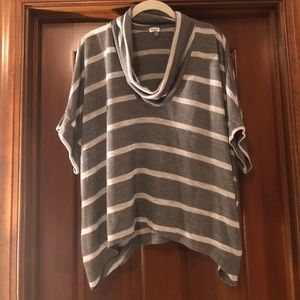 Splendid flowy cowl neck top