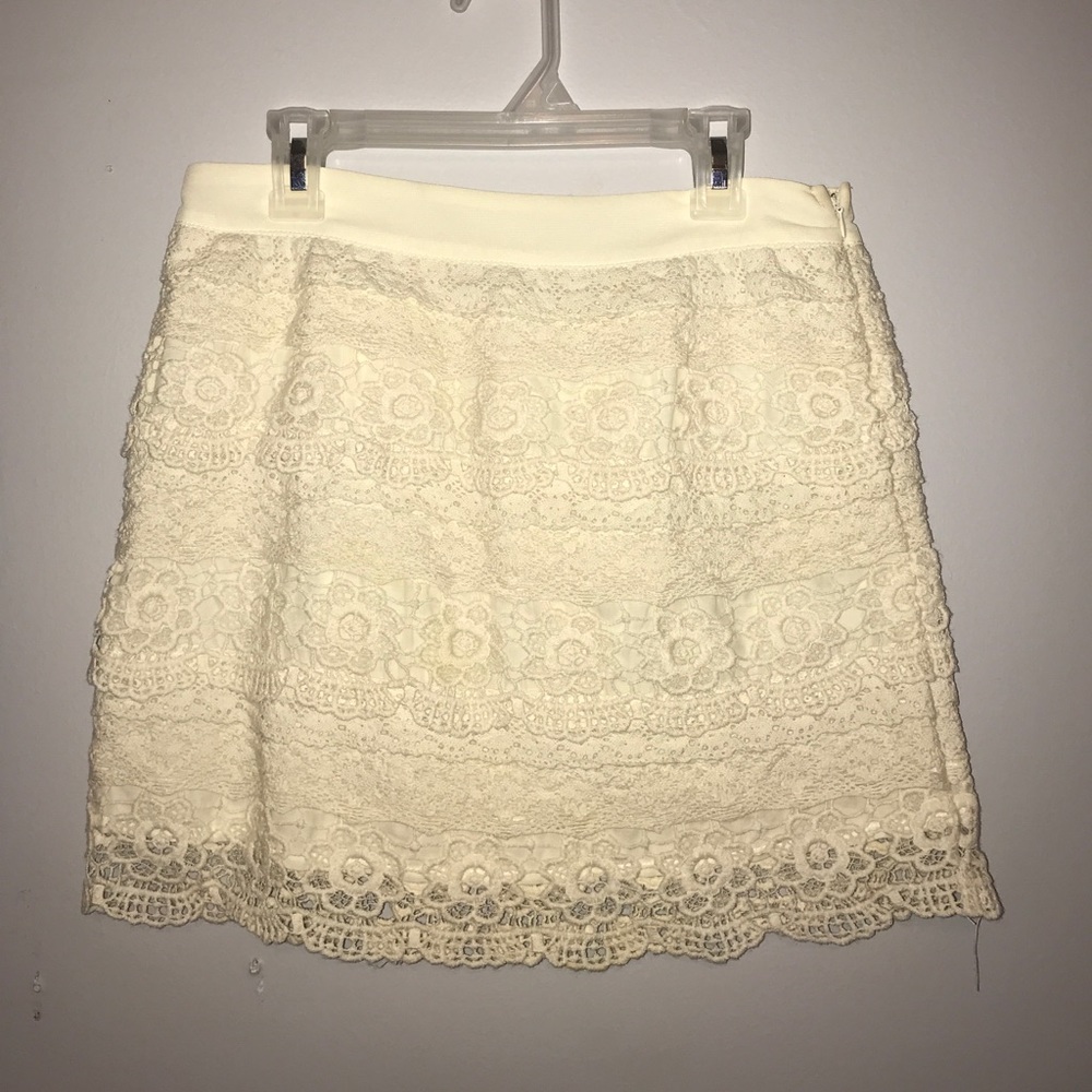 Ivory lace skirt