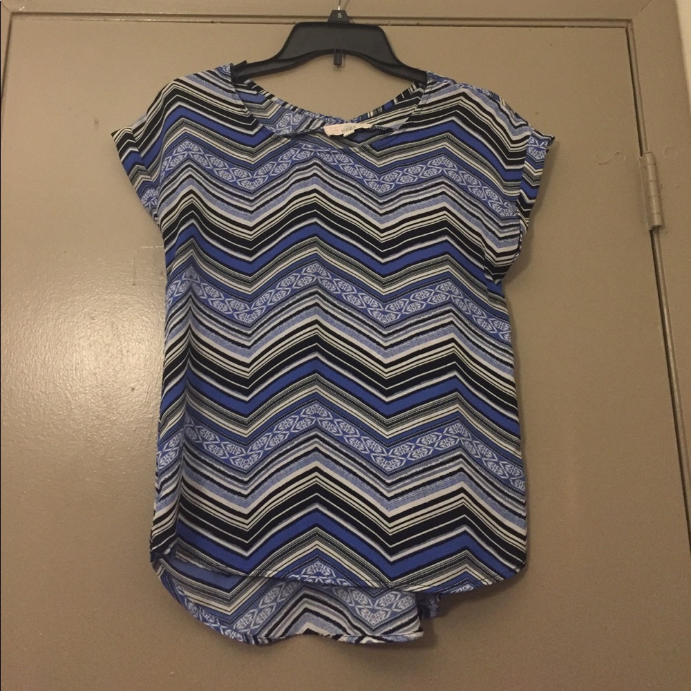 High low chevron blouse
