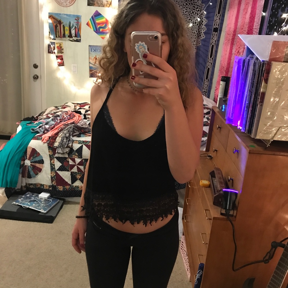 Black tank top