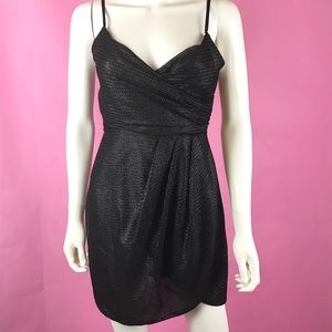 Silence Noise Summer Dress Faux Wrap Metallic
