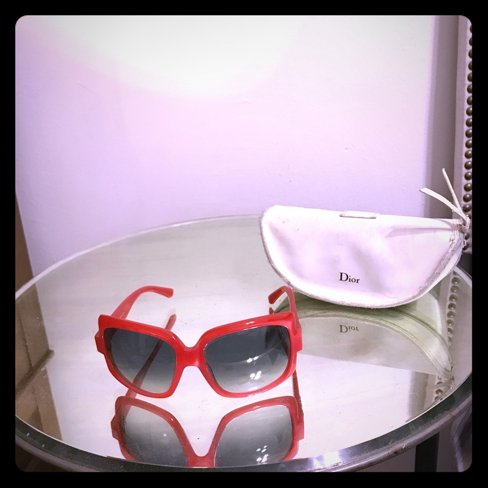Dior Large Round Pink Sunglasses