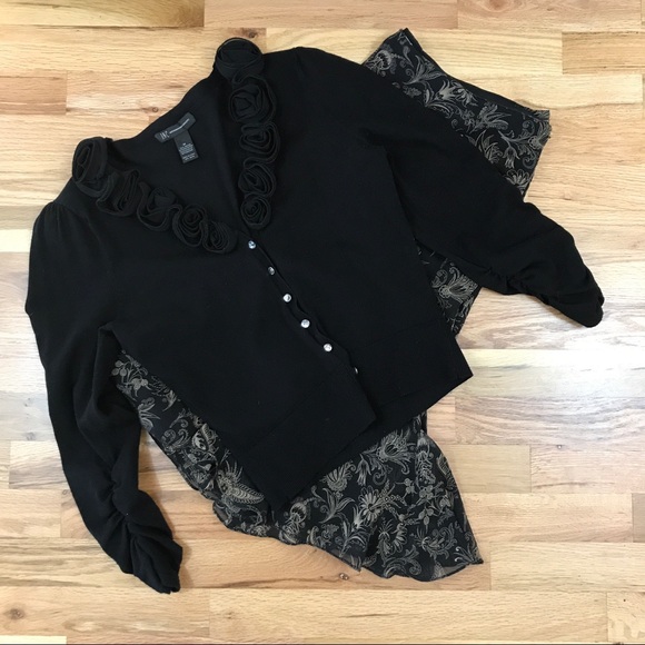 I.N.C. Rosette Cardigan Sweater - Picture 4 of 7
