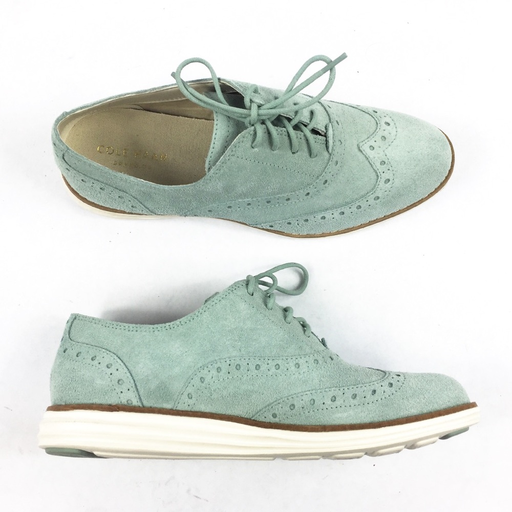 LOWEST🔥COLE HAAN MINT SUEDE WATERPROOF OXFORD - Picture 2 of 3